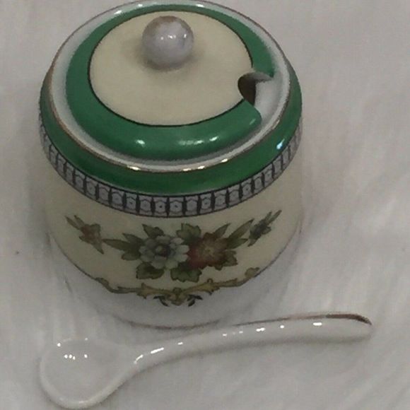 Noritake Dining Vintage Noritake Of Japan Small Jam Jar With Spoon